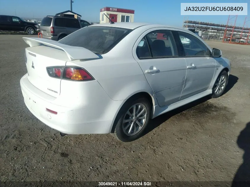 2012 Mitsubishi Lancer Es/Es Sport VIN: JA32U2FU6CU608409 Lot: 30049021