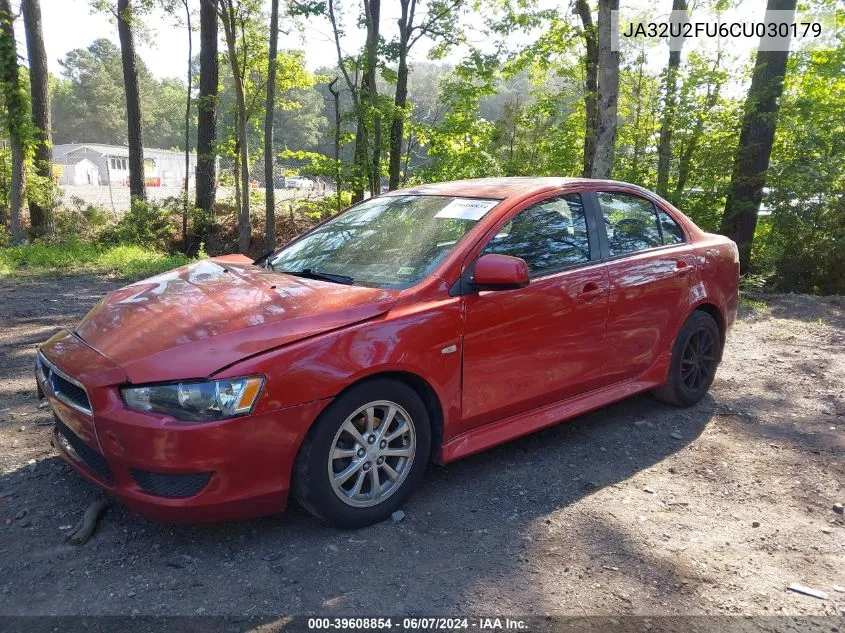 2012 Mitsubishi Lancer Es VIN: JA32U2FU6CU030179 Lot: 39608854