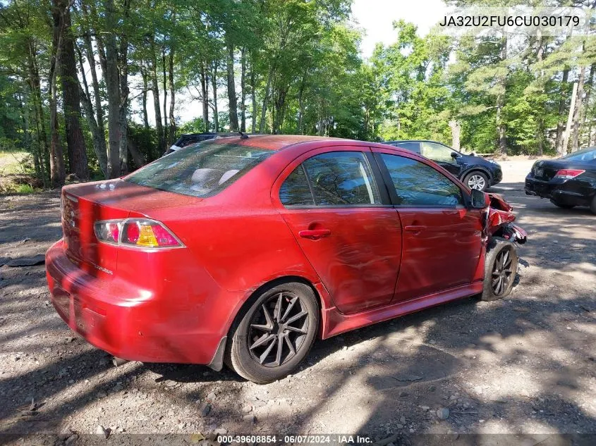 2012 Mitsubishi Lancer Es VIN: JA32U2FU6CU030179 Lot: 39608854