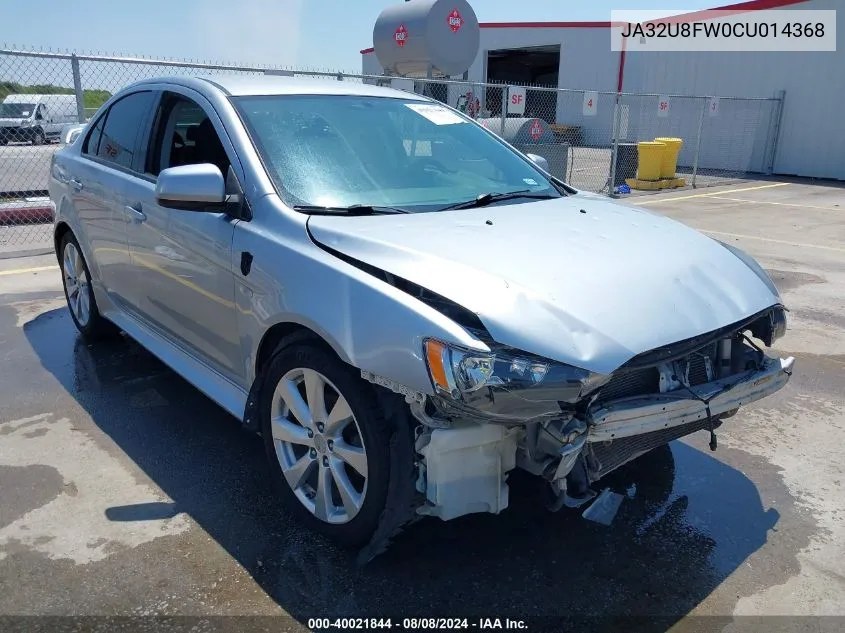 JA32U8FW0CU014368 2012 Mitsubishi Lancer Gt