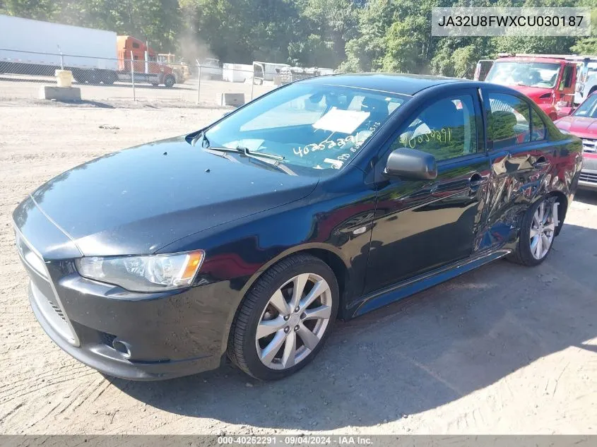 2012 Mitsubishi Lancer Gt VIN: JA32U8FWXCU030187 Lot: 40252291