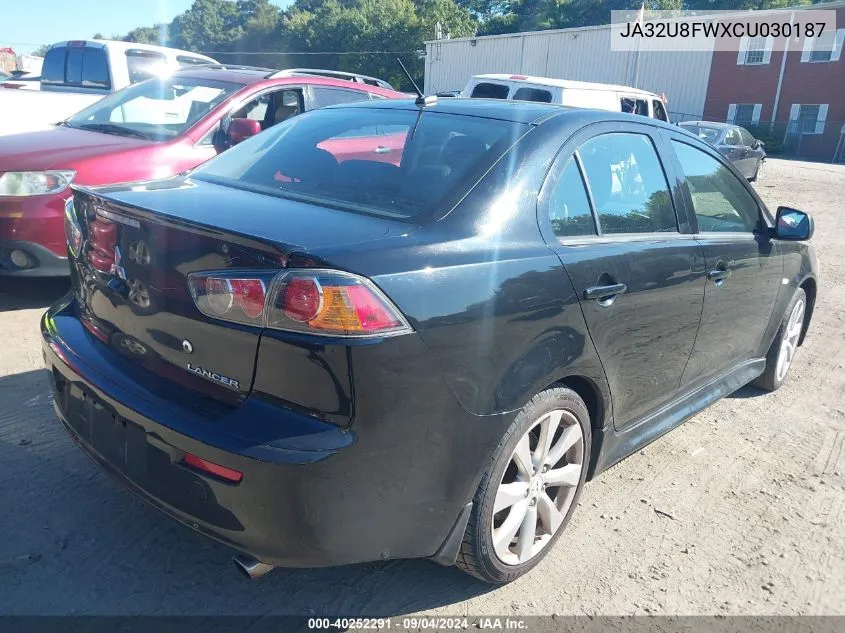 2012 Mitsubishi Lancer Gt VIN: JA32U8FWXCU030187 Lot: 40252291