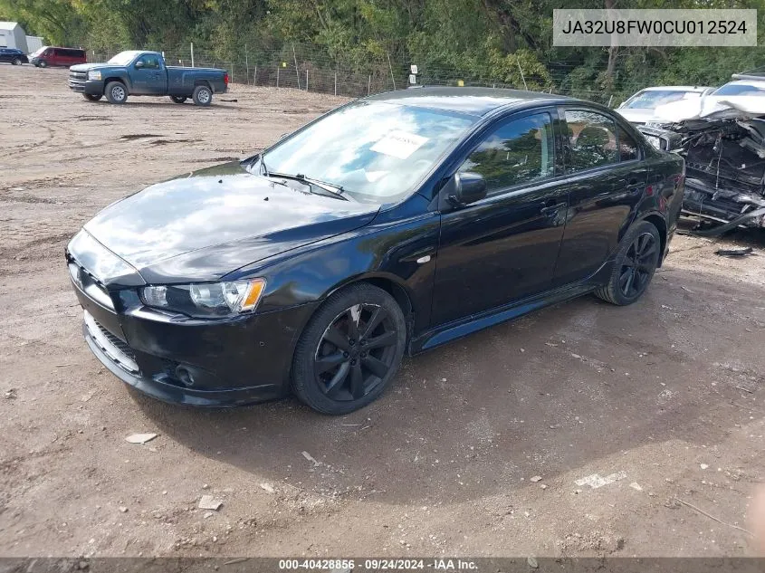 2012 Mitsubishi Lancer Gt VIN: JA32U8FW0CU012524 Lot: 40428856