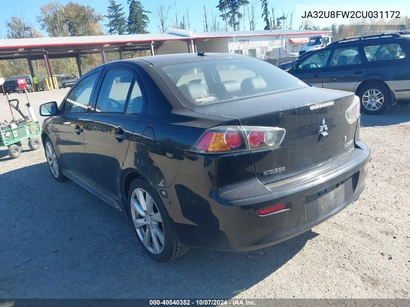 2012 Mitsubishi Lancer Gt VIN: JA32U8FW2CU031172 Lot: 40540352