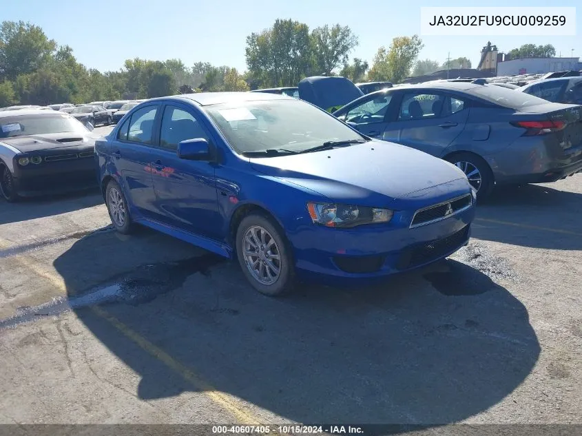 2012 Mitsubishi Lancer Es VIN: JA32U2FU9CU009259 Lot: 40607405