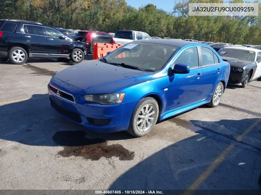 2012 Mitsubishi Lancer Es VIN: JA32U2FU9CU009259 Lot: 40607405