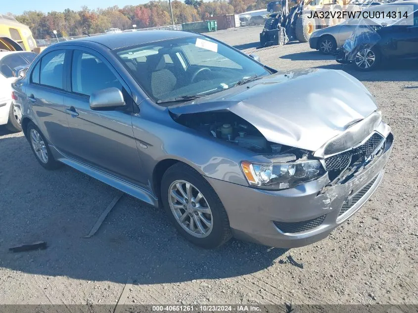 2012 Mitsubishi Lancer Se VIN: JA32V2FW7CU014314 Lot: 40651261