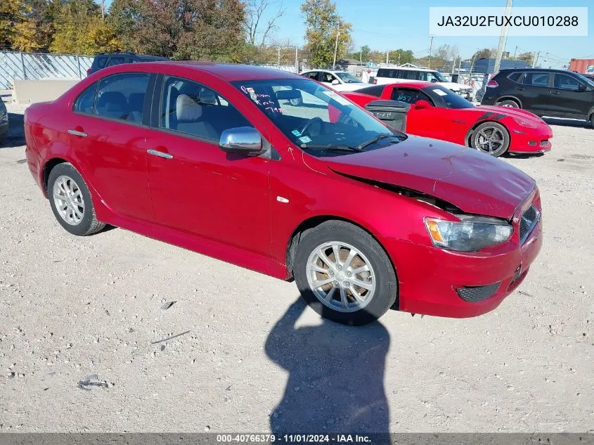 2012 Mitsubishi Lancer Es VIN: JA32U2FUXCU010288 Lot: 40766379