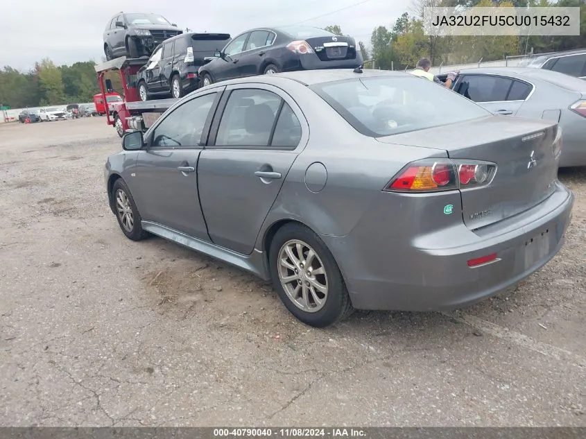 2012 Mitsubishi Lancer Es VIN: JA32U2FU5CU015432 Lot: 40790040