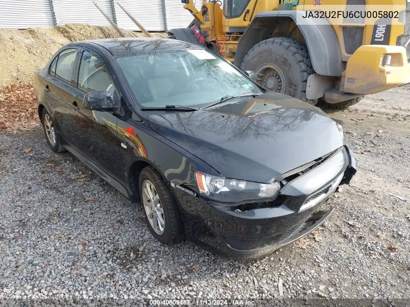 2012 Mitsubishi Lancer Es VIN: JA32U2FU6CU005802 Lot: 40809467