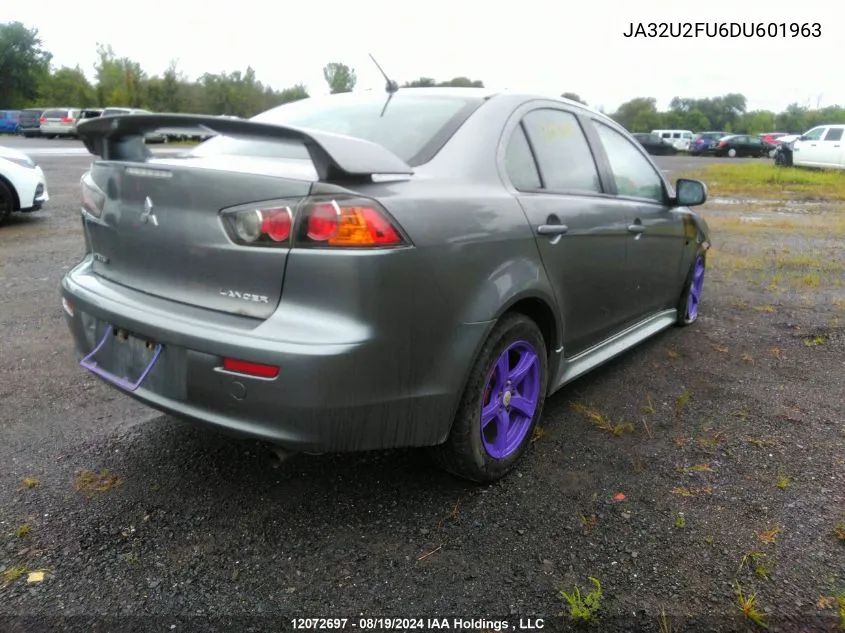 2013 Mitsubishi Lancer VIN: JA32U2FU6DU601963 Lot: 12072697