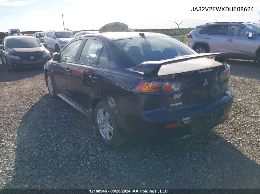 2013 Mitsubishi Lancer Se VIN: JA32V2FWXDU608624 Lot: 12108948