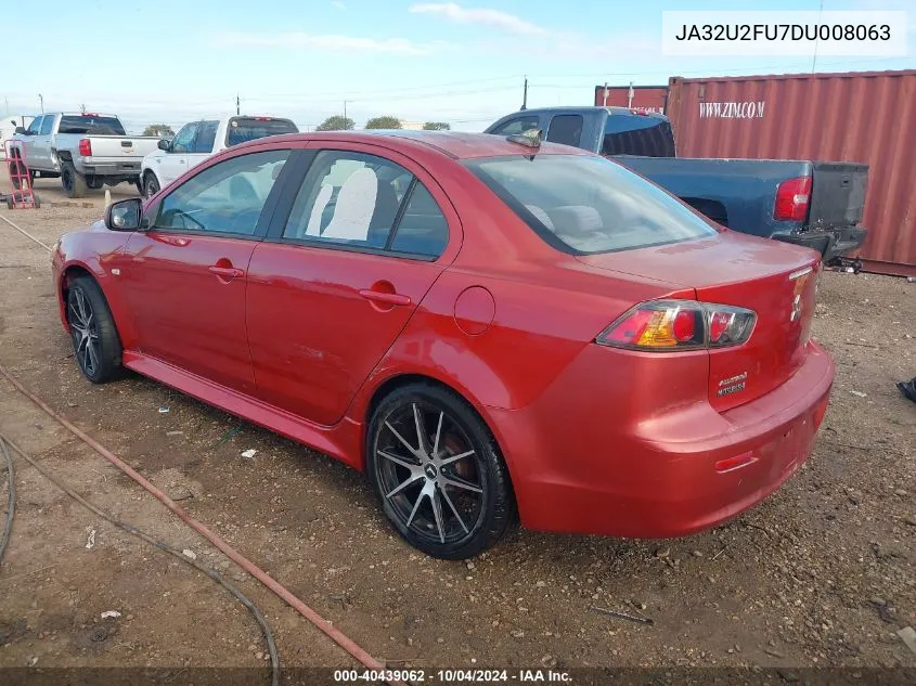 2013 Mitsubishi Lancer Es VIN: JA32U2FU7DU008063 Lot: 40439062