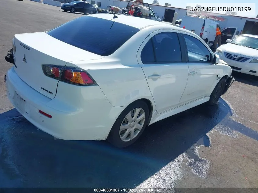 2013 Mitsubishi Lancer Es VIN: JA32U2FU5DU018199 Lot: 40501367