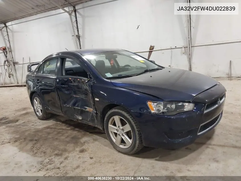 2013 Mitsubishi Lancer Se VIN: JA32V2FW4DU022839 Lot: 40638230