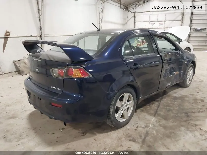 2013 Mitsubishi Lancer Se VIN: JA32V2FW4DU022839 Lot: 40638230