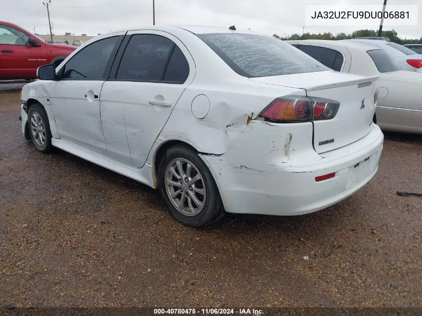 2013 Mitsubishi Lancer Es VIN: JA32U2FU9DU006881 Lot: 40780475