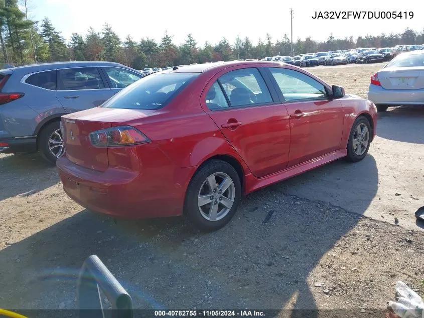 2013 Mitsubishi Lancer Se VIN: JA32V2FW7DU005419 Lot: 40782755