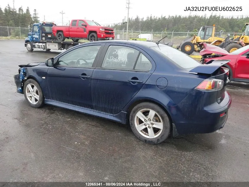 2014 Mitsubishi Lancer Es/Es Sport VIN: JA32U2FU0EU602625 Lot: 12065341