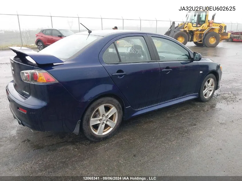 2014 Mitsubishi Lancer Es/Es Sport VIN: JA32U2FU0EU602625 Lot: 12065341