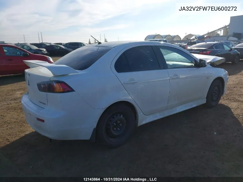 2014 Mitsubishi Lancer VIN: JA32V2FW7EU600272 Lot: 12143864