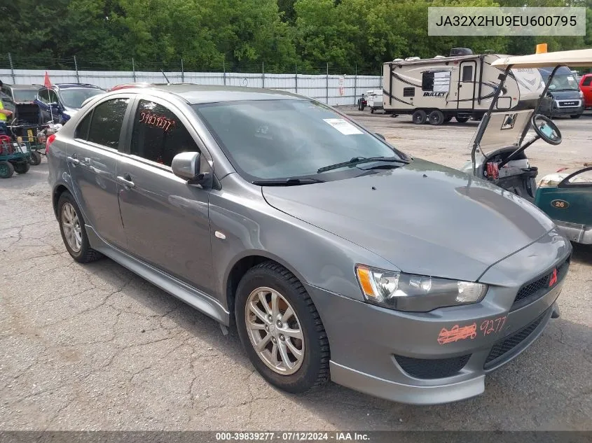 2014 Mitsubishi Lancer Sportback Es VIN: JA32X2HU9EU600795 Lot: 39839277