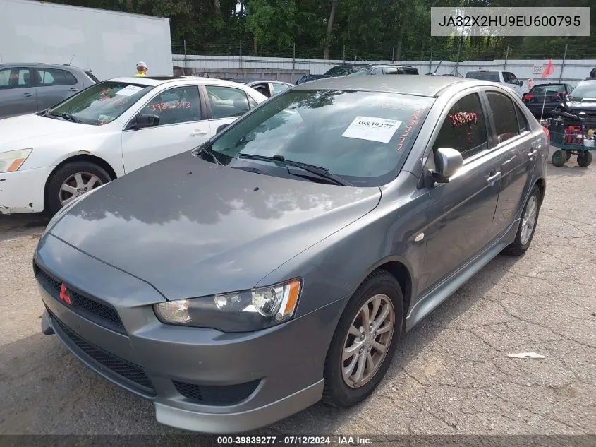 2014 Mitsubishi Lancer Sportback Es VIN: JA32X2HU9EU600795 Lot: 39839277