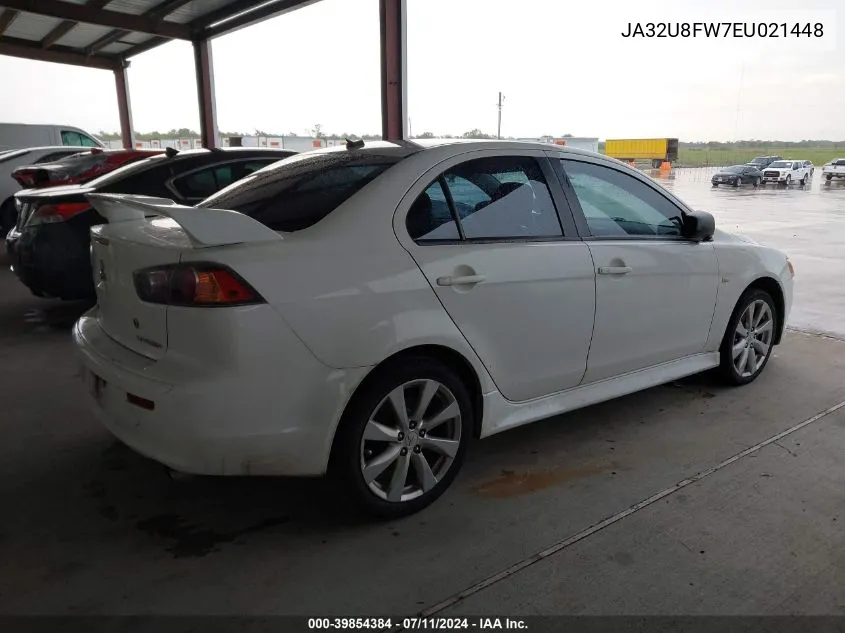 2014 Mitsubishi Lancer Gt VIN: JA32U8FW7EU021448 Lot: 39854384