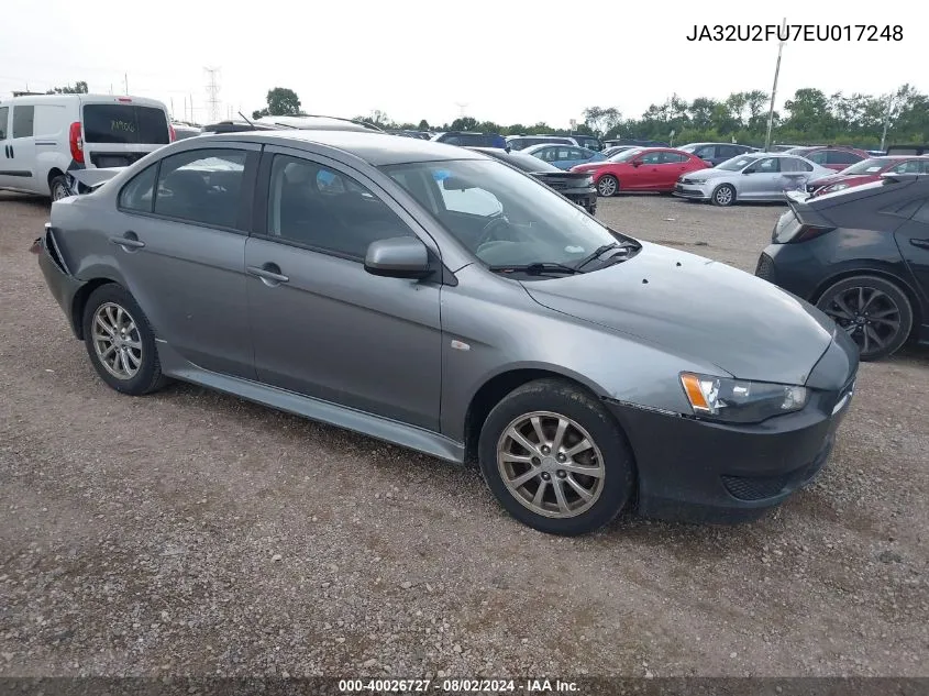 2014 Mitsubishi Lancer Es VIN: JA32U2FU7EU017248 Lot: 40026727