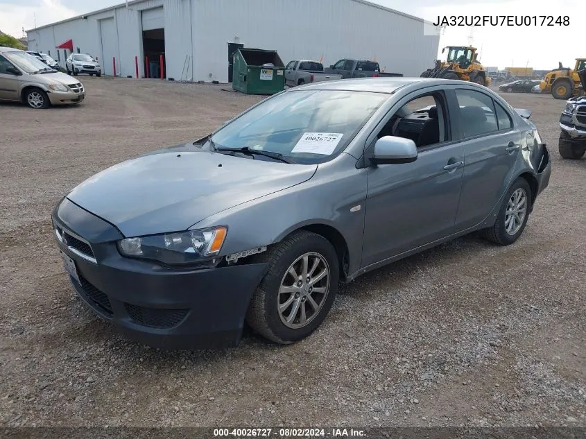 2014 Mitsubishi Lancer Es VIN: JA32U2FU7EU017248 Lot: 40026727