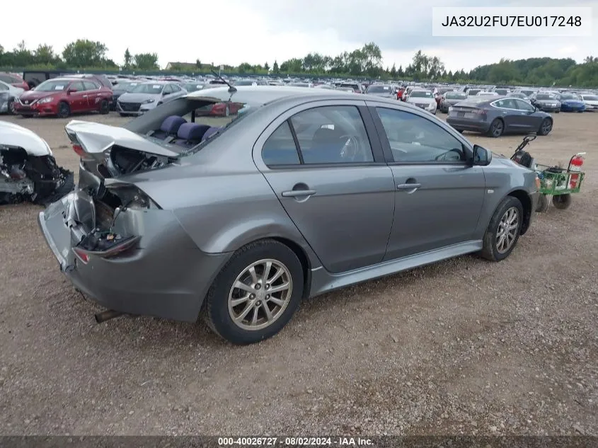 JA32U2FU7EU017248 2014 Mitsubishi Lancer Es