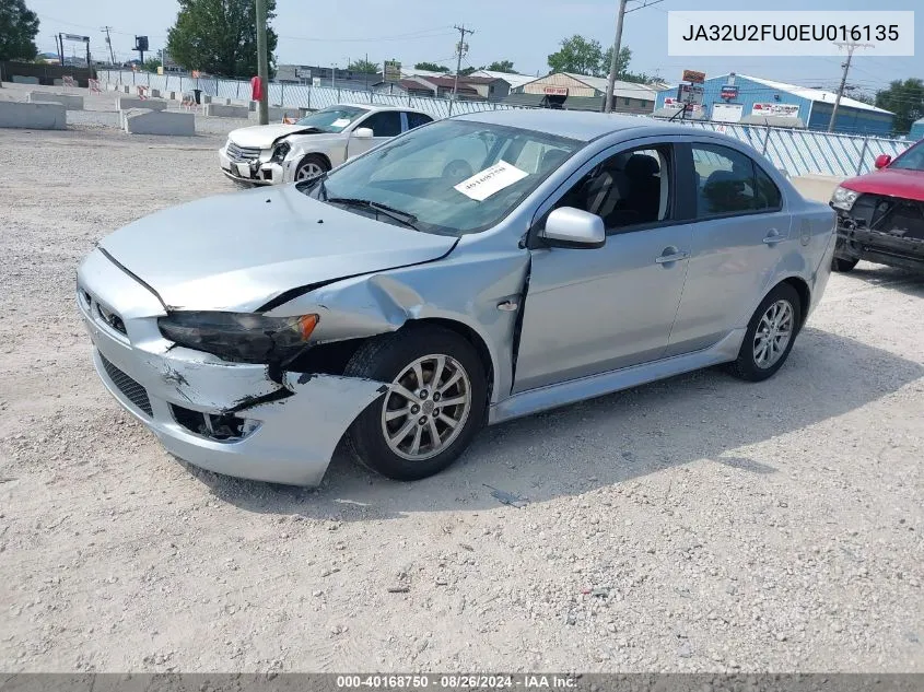 2014 Mitsubishi Lancer Es VIN: JA32U2FU0EU016135 Lot: 40168750