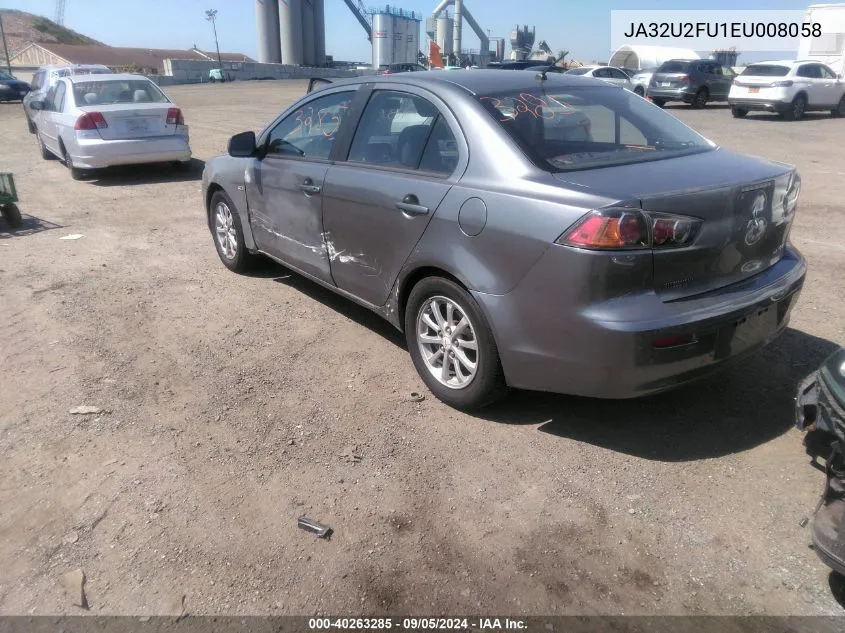 2014 Mitsubishi Lancer Es VIN: JA32U2FU1EU008058 Lot: 40263285