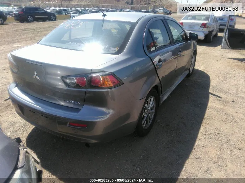 JA32U2FU1EU008058 2014 Mitsubishi Lancer Es