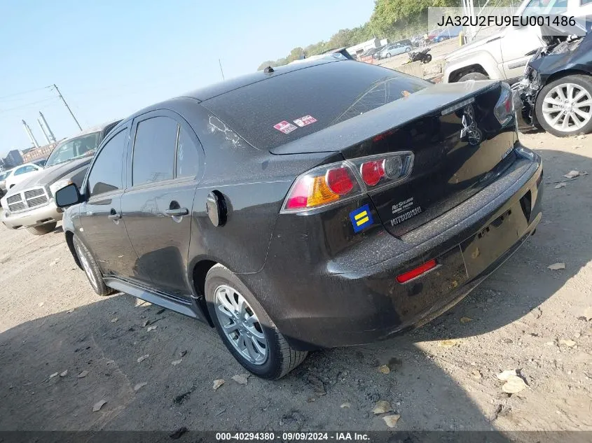 2014 Mitsubishi Lancer Es VIN: JA32U2FU9EU001486 Lot: 40294380