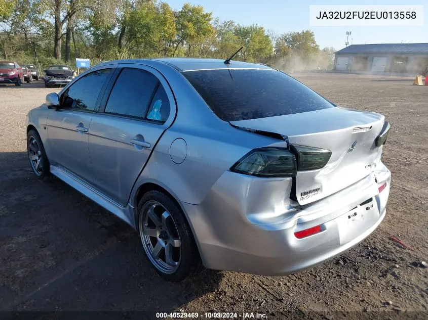 2014 Mitsubishi Lancer Es VIN: JA32U2FU2EU013558 Lot: 40529469