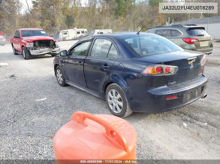 2014 Mitsubishi Lancer Es VIN: JA32U2FU4EU018289 Lot: 40660366