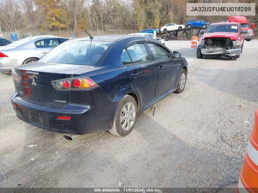 2014 Mitsubishi Lancer Es VIN: JA32U2FU4EU018289 Lot: 40660366