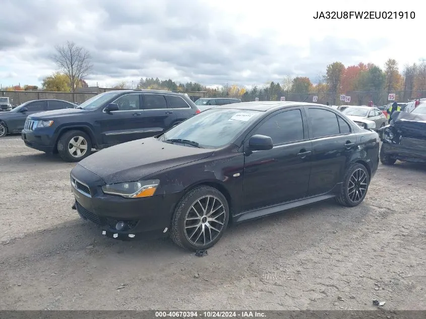 2014 Mitsubishi Lancer Gt VIN: JA32U8FW2EU021910 Lot: 40670394