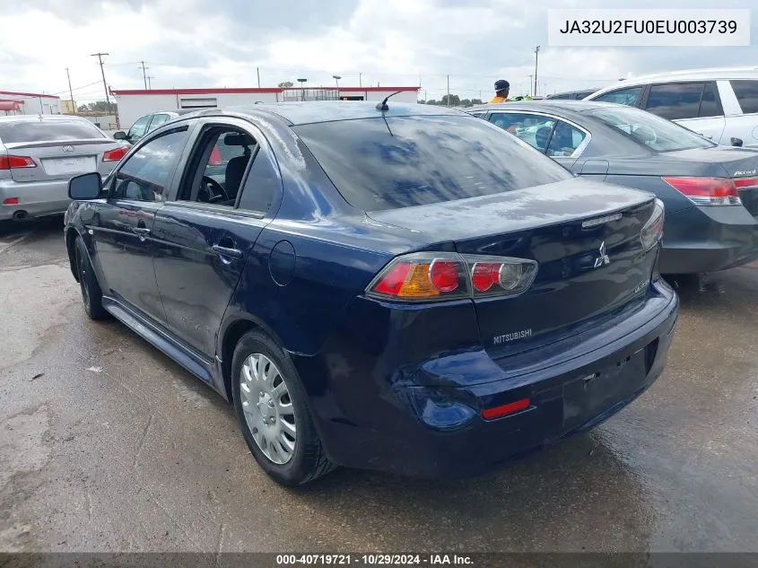 2014 Mitsubishi Lancer Es VIN: JA32U2FU0EU003739 Lot: 40719721