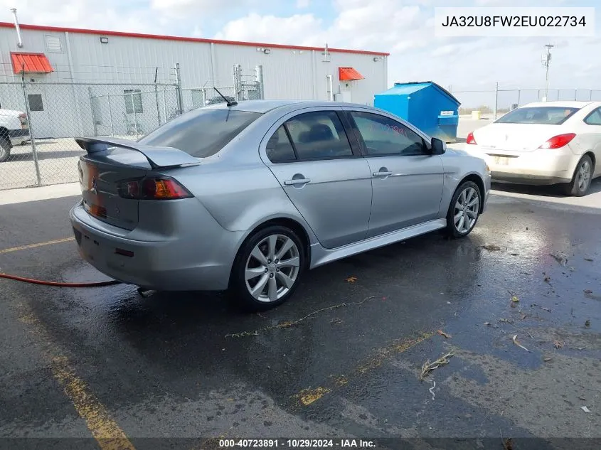 2014 Mitsubishi Lancer Gt VIN: JA32U8FW2EU022734 Lot: 40723891