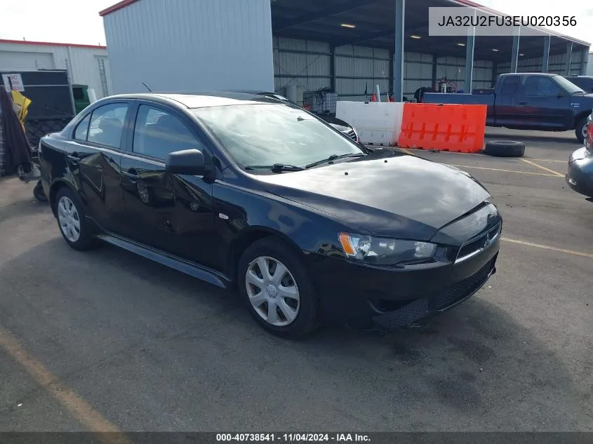 2014 Mitsubishi Lancer Es VIN: JA32U2FU3EU020356 Lot: 40738541