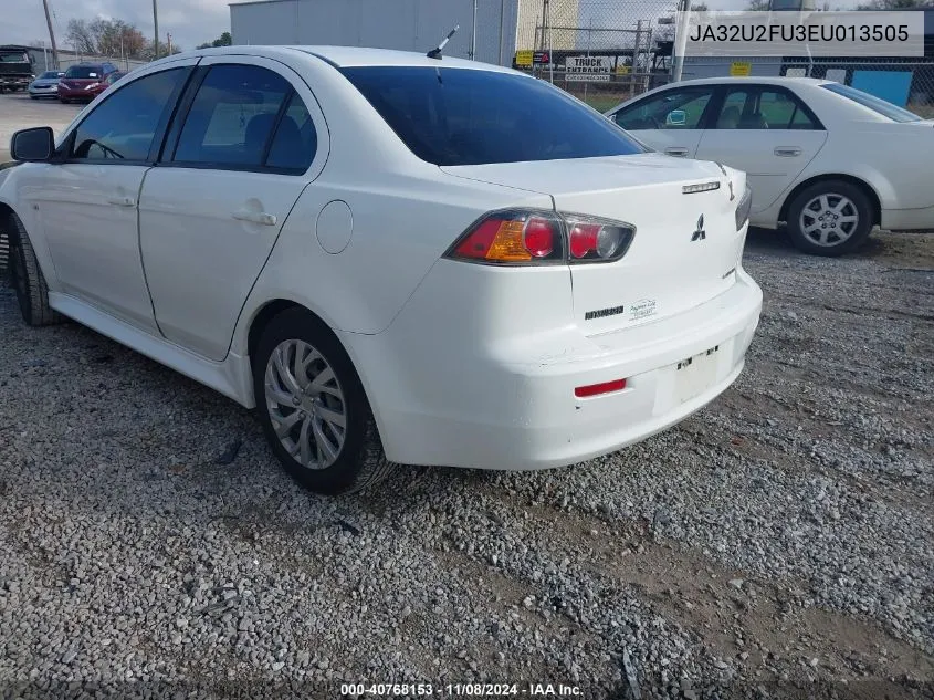 2014 Mitsubishi Lancer Es VIN: JA32U2FU3EU013505 Lot: 40768153