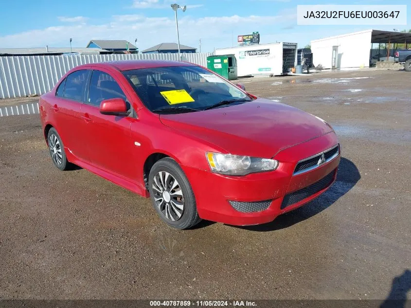 2014 Mitsubishi Lancer Es VIN: JA32U2FU6EU003647 Lot: 40787859