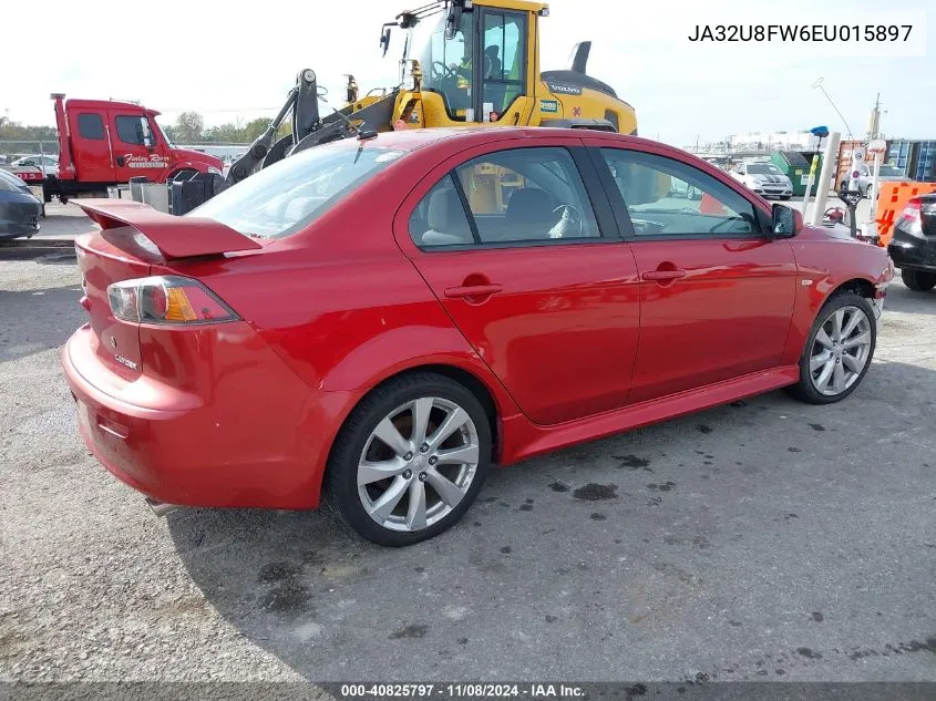 2014 Mitsubishi Lancer Gt VIN: JA32U8FW6EU015897 Lot: 40825797