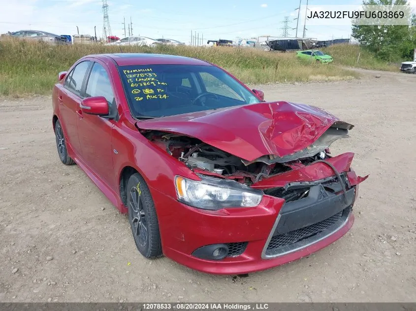 2015 Mitsubishi Lancer Es VIN: JA32U2FU9FU603869 Lot: 12078533