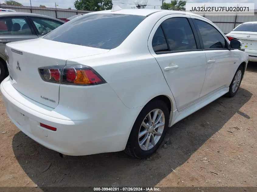 2015 Mitsubishi Lancer Es VIN: JA32U2FU7FU020071 Lot: 39940281