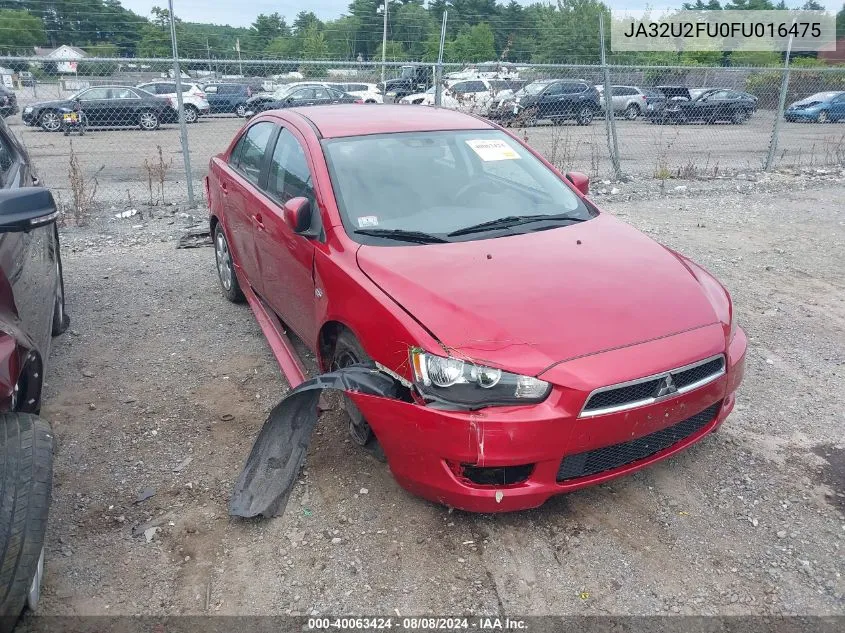 2015 Mitsubishi Lancer Es VIN: JA32U2FU0FU016475 Lot: 40063424