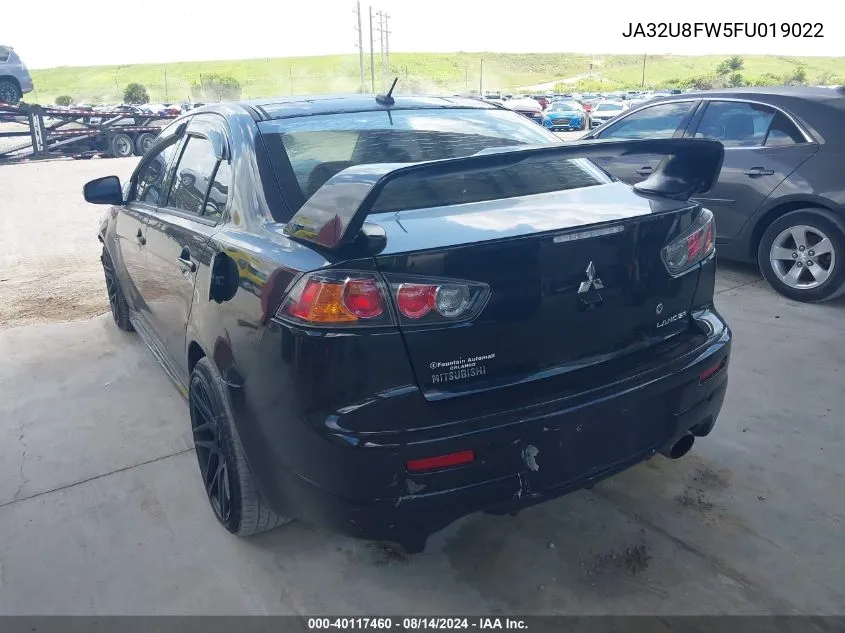 JA32U8FW5FU019022 2015 Mitsubishi Lancer Gt