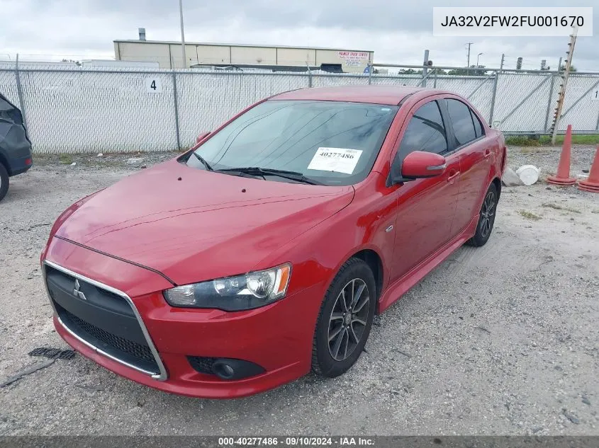 2015 Mitsubishi Lancer Se VIN: JA32V2FW2FU001670 Lot: 40277486